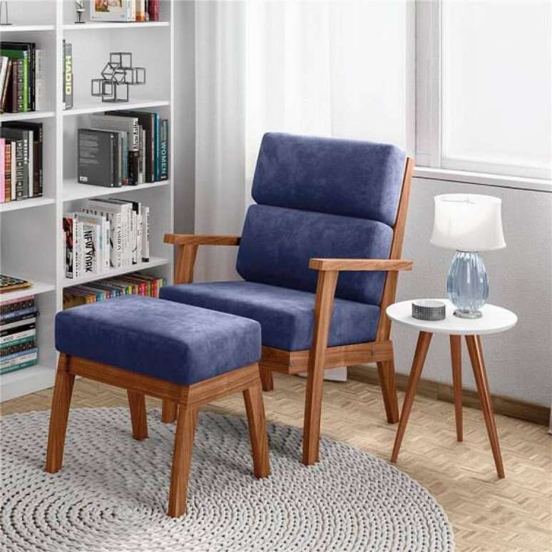 55. Puffs com poltrona tem modelos diversos o que facilita na hora da escolha &ndash; Foto: Livela