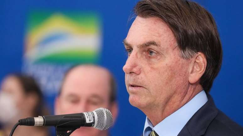 Presidente Jair Bolsonaro em pronunciamento oficial em 23 de março