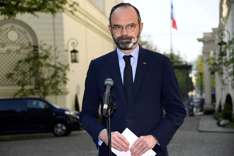 Primeiro-ministro da França, Edouard Philippe, em Paris
27/03/2020
Bertrand Guay/Pool via REUTERS