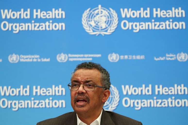 Tedros Adhanom Ghebreyesus, diretor-geral da OMS, durante entrevista coletiva em Genebra 
30/01/2020
REUTERS/Denis Balibouse