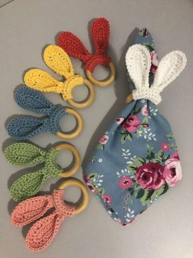 65. Porta guardanapo de croch&ecirc; tem&aacute;tico &ndash; Via: Pinterest