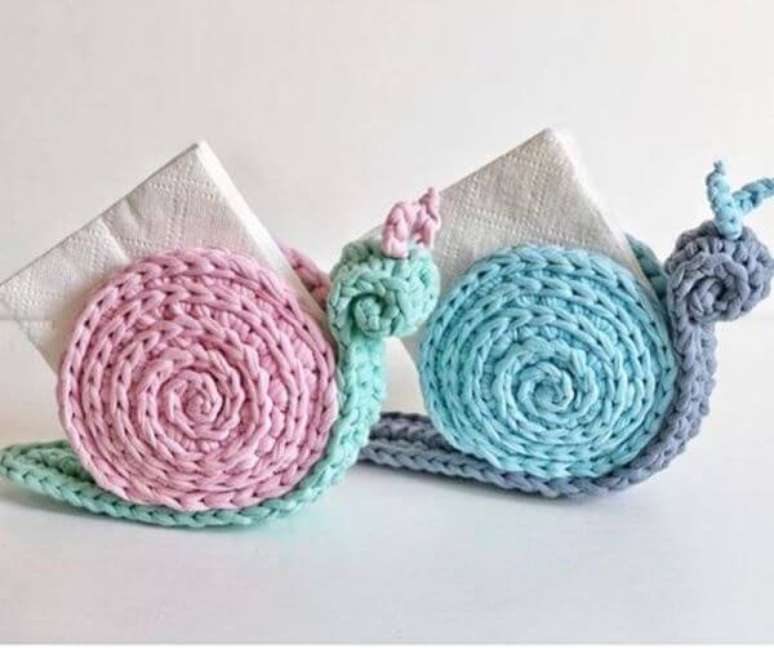 26. Guardanapo de croch&ecirc; caracol &ndash; Via: Pinterest