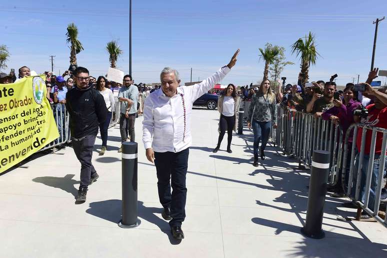 Presidente do México, Andrés Manuel López Obrador, durante visita a San Luis Río Colorado
28/03/2020
REUTERS/Presidência do México/Divulgação via REUTERS
