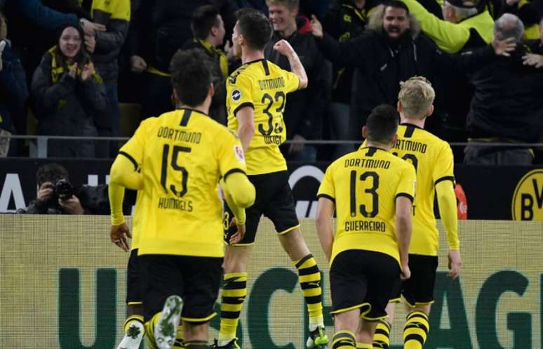 Borussia Dortmund é o segundo colocado do Campeonato Alemão, com 51 pontos (Foto: INA FASSBENDER / AFP)
