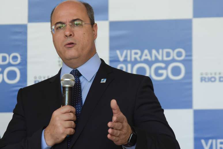 Governador do estado do Rio de Janeiro, Wilson Witzel, concede entrevista coletiva no Palácio da Guanabara