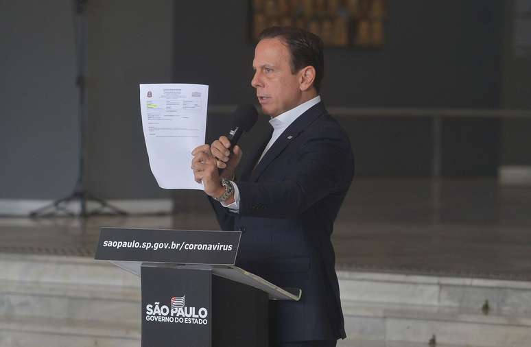 Governador João Doria concede entrevista coletiva de imprensa