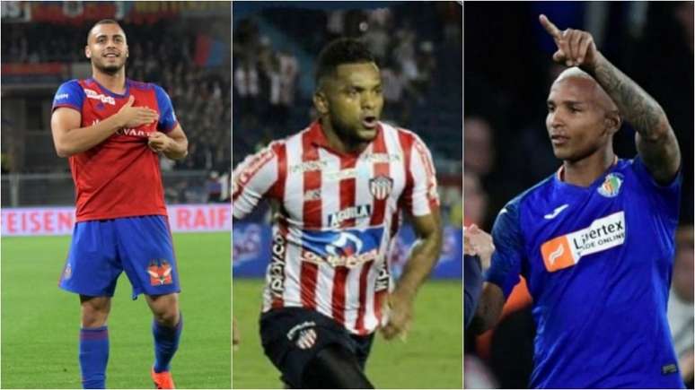 Arthur Cabral, Borja e Deyverson estão emprestados pelo Palmeiras nesta temporada (Foto: Montagem/Arte Lance)