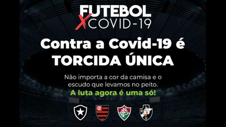 Clubes do Rio se unem em campanha contra o coronavírus (Foto: Divulgação)