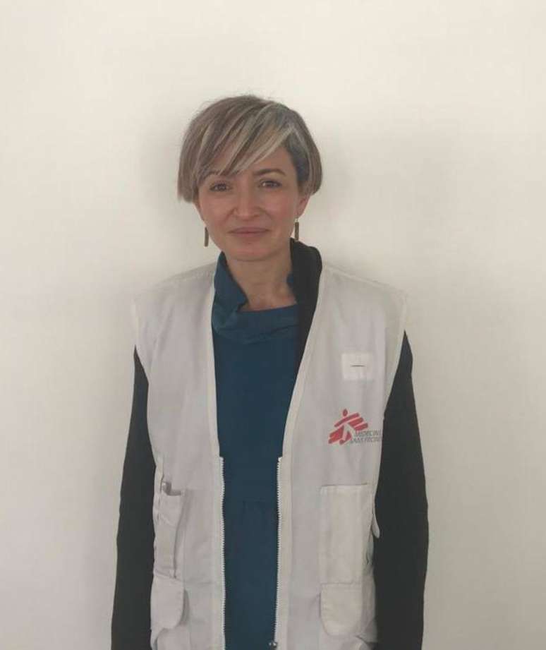 Chiara Lepora coordena os trabalhos da MSF em Lodi, cidade do norte da Itália que se tornou um dos epicentros da pandemia