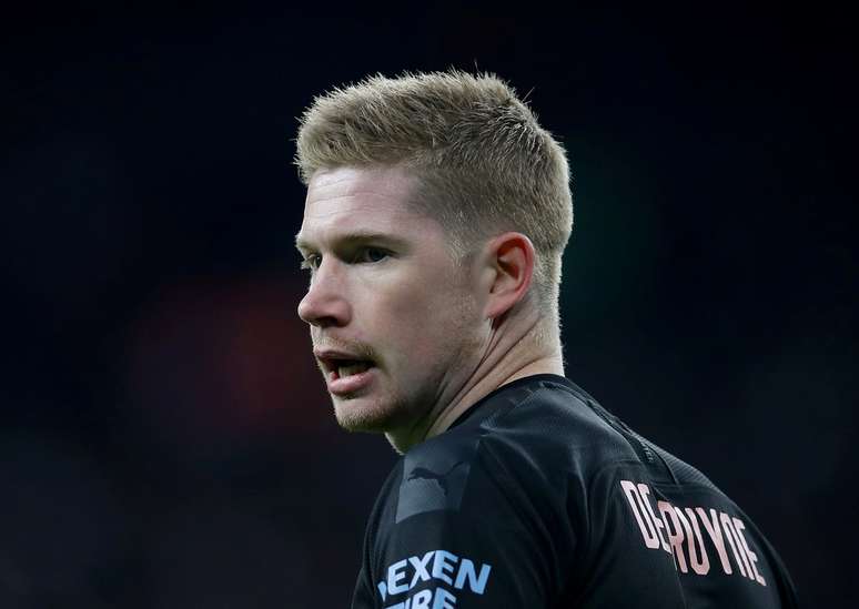 Kevin De Bruyne, meio-campista do Manchester City, em partida contra Aston Villa 
01/03/2020
REUTERS/David Klein 