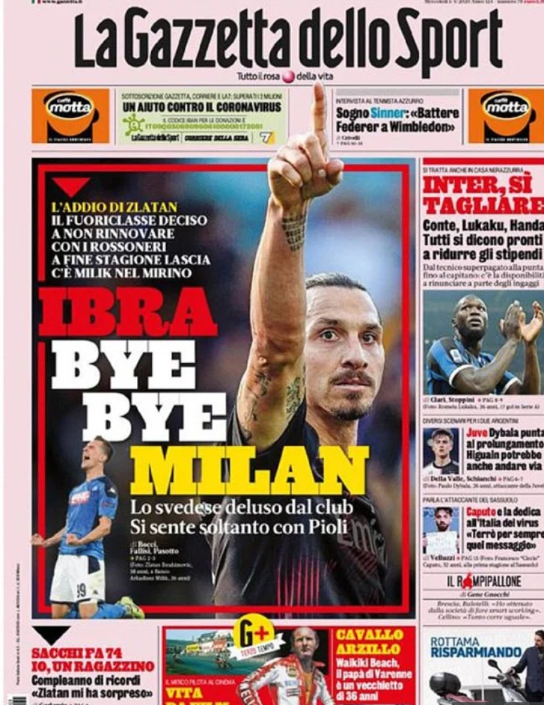 Ibrahimovic deve estar de saída do Milan (Foto: Reprodução)