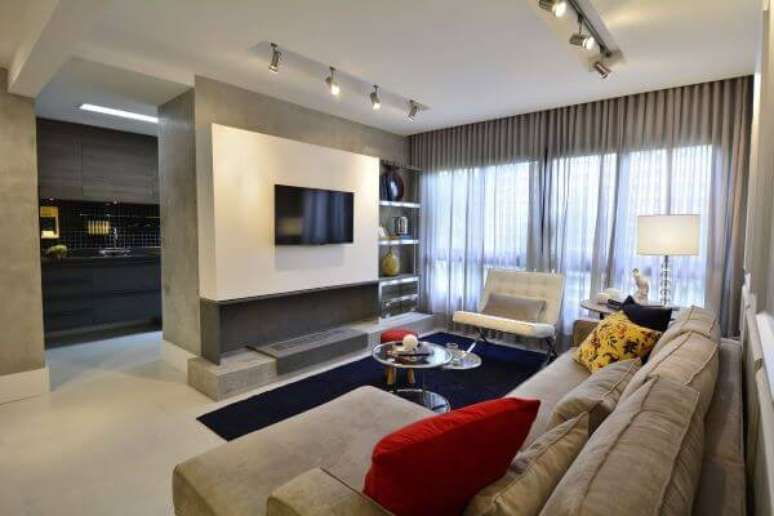 15. Combine o painel de tv com a sua decora&ccedil;&atilde;o &ndash; Projeto: BG Arquitetura