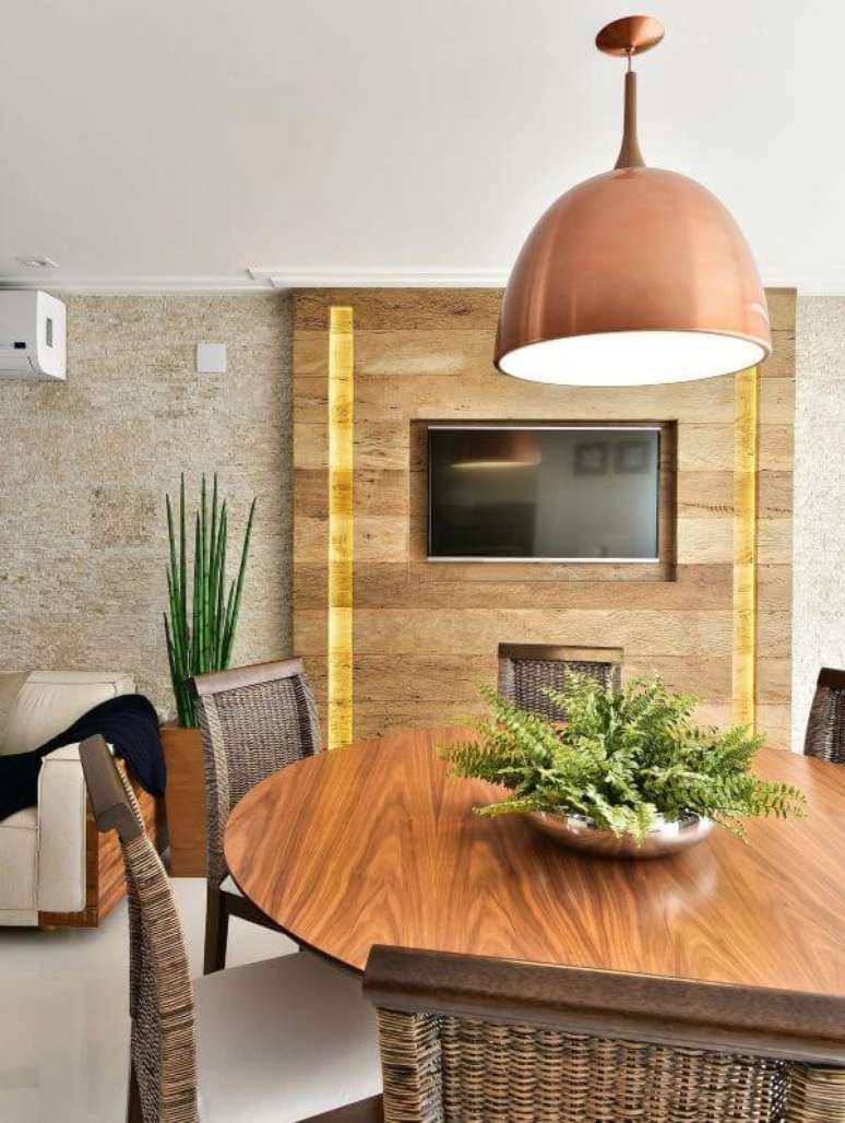 25. Varanda com painel para tv embutida &ndash; Projeto: Tetriz Arquitetura