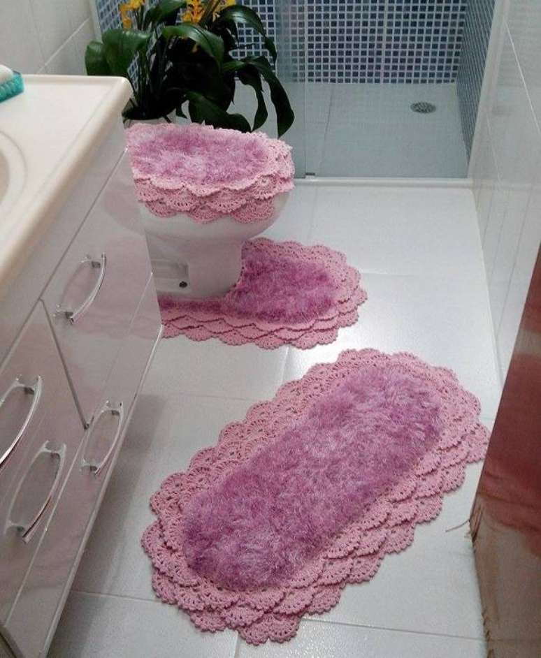7. O tapete no banheiro torna-se muito mais que somente decoração – Foto: Elo 7