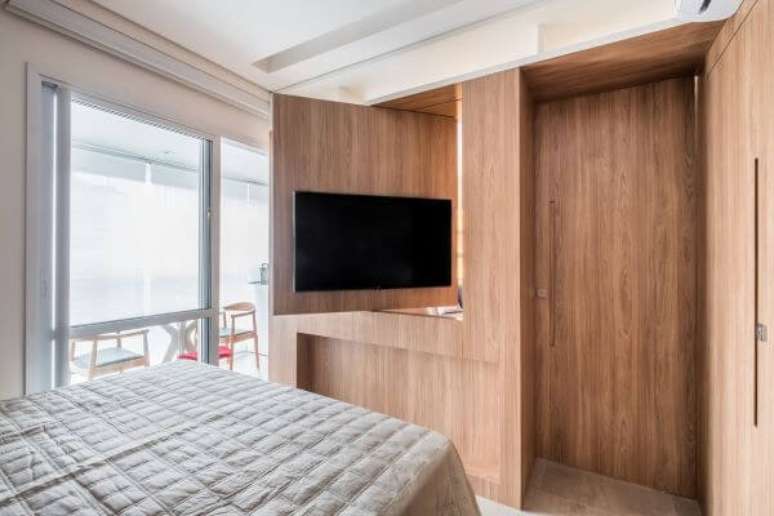 39. O quarto precisa de um painel para tv funcional &ndash; Projeto: Goup Arquitetura
