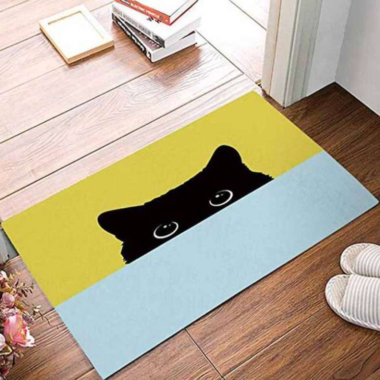 24. Tapete capacho de gatinho revelou muito sobre os gostos do dono da casa -Foto: Via Pinterest