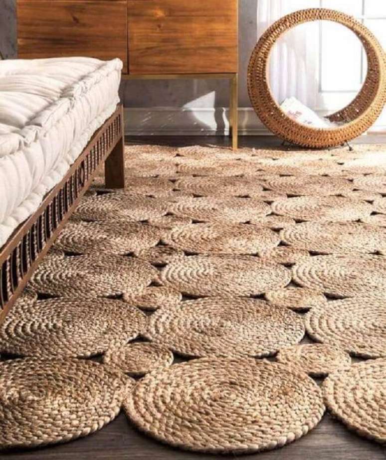 57. Tapete sisal &eacute; uma obra de arte na decora&ccedil;&atilde;o &ndash; Foto: Revista Viva Decora