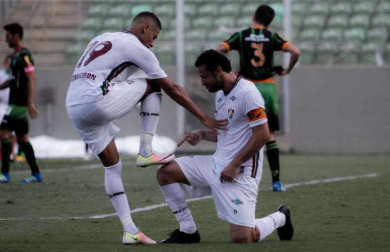 Richarlison e Fred atuaram juntos no Fluminense em 2014 (Foto: Fernando Michel/Lancepress!)