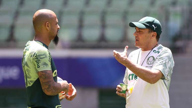 Capitão do Palmeiras, Felipe Melo exalta qualidade e currículo do técnico Vanderlei Luxemburgo (Agência Palmeiras)