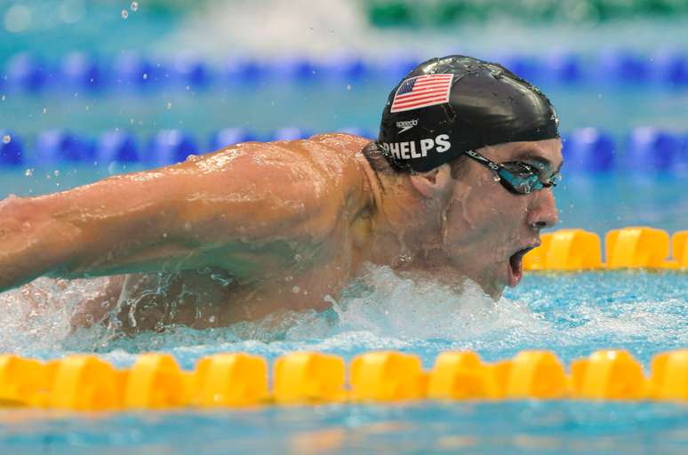 Michael Phelps nos Jogos Olímpicos de 2008
13/08/2008
REUTERS/Kai Pfaffenbach