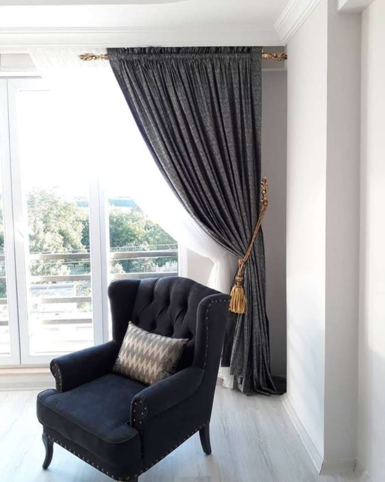 12. Combine o prendedor de cortina com a decoração – Via: Pinterest