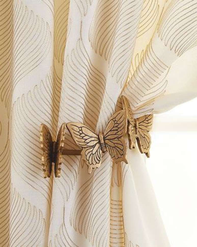 38. Prendedor de cortina de borboletas – Via: Pinterest