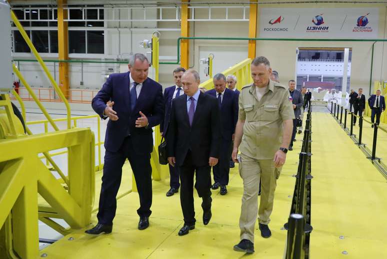 Presidente russo  Vladimir Putin visita agência espacial do país. 6/9/2019. Mikhail Klimentyev/Kremlin via REUTERS 