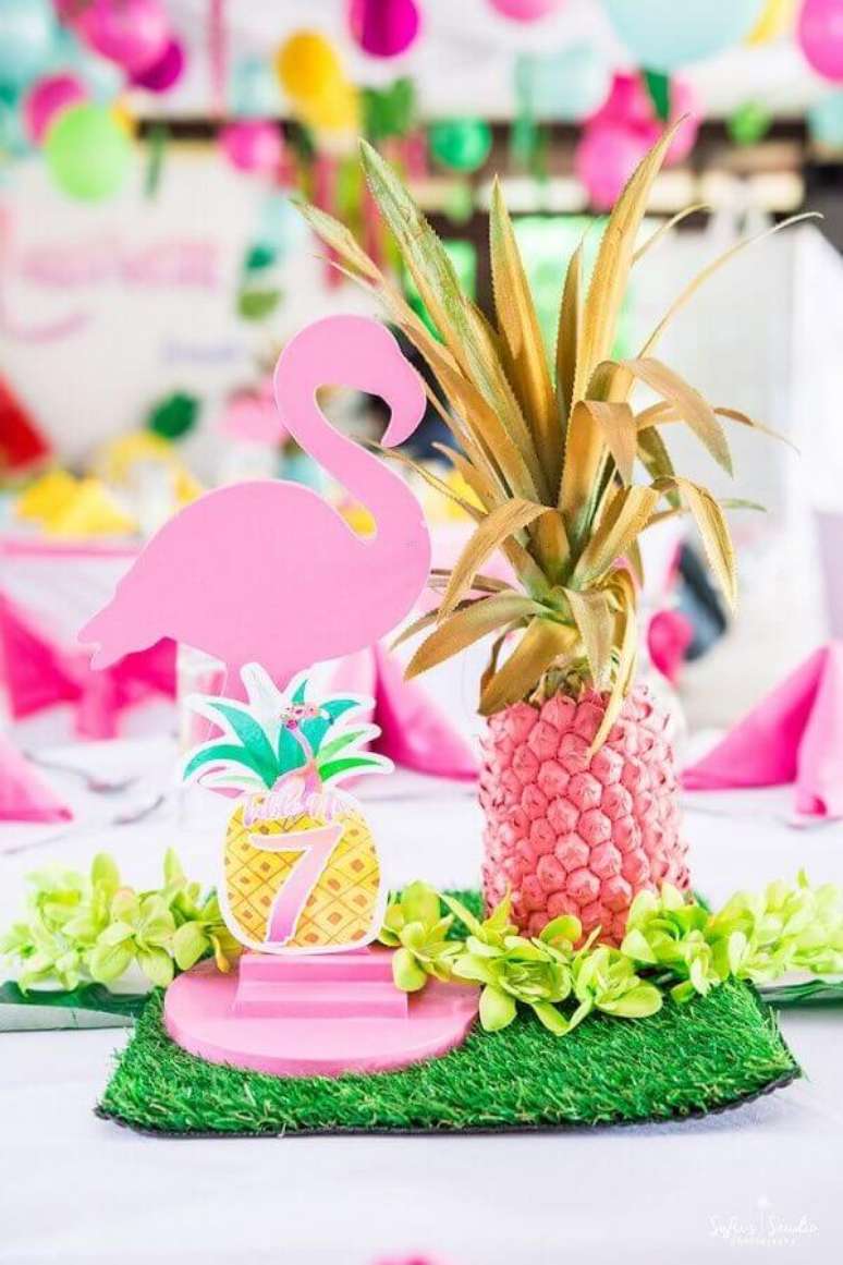 19. Detalhes decorativos para festa flamingo tropical – Foto: Pinterest