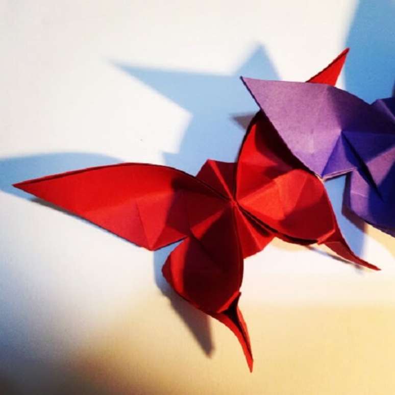 37. Borboletas de origami maiores – Foto: Arte com origami