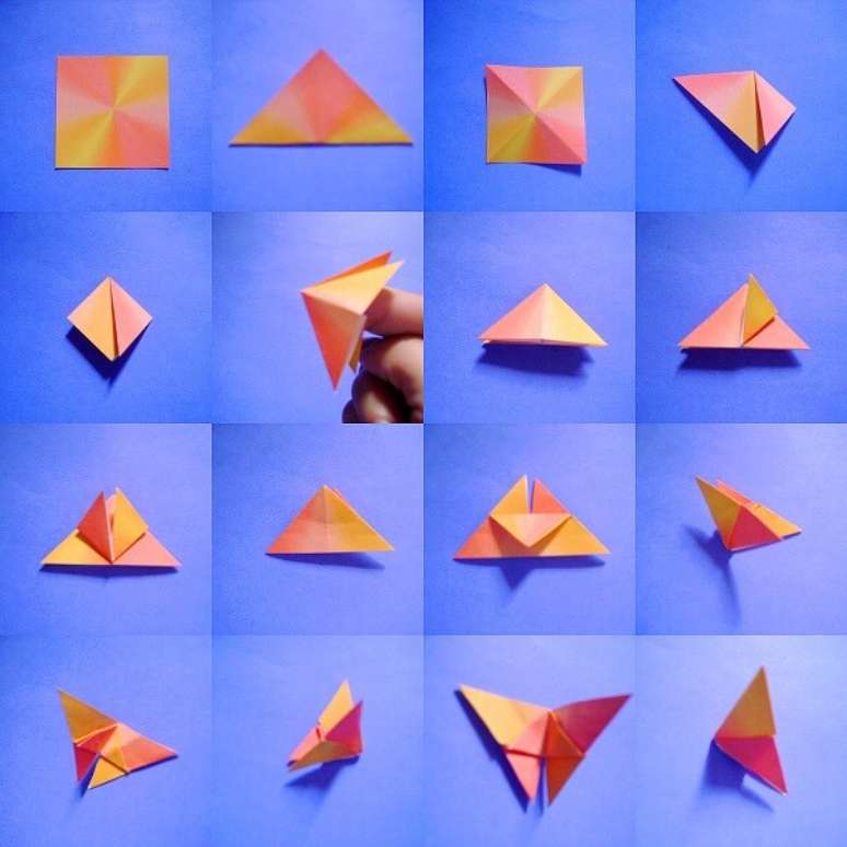 6. O seu passo a passo de como fazer o origami fácil – Foto: Via Pinterest
