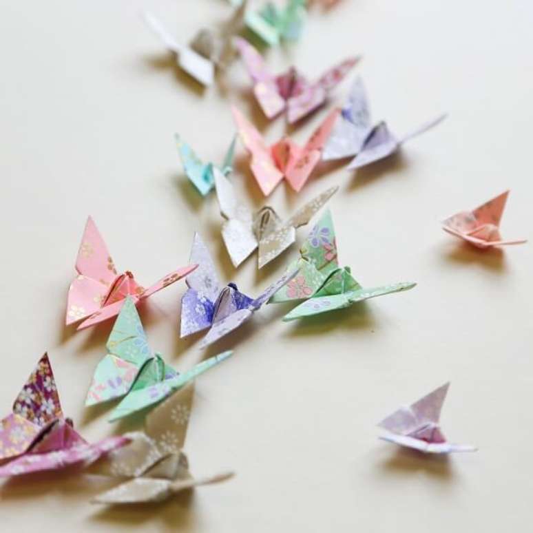 5. O origami fácil borboleta significa transformação – Foto: Via Pinterest