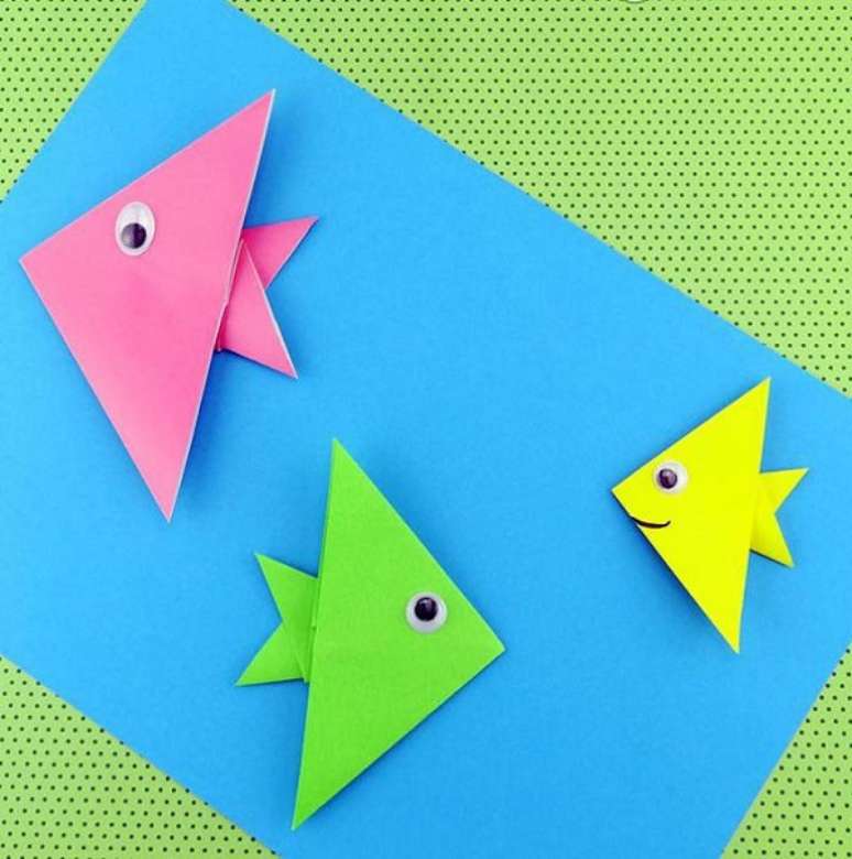 41. Peixes coloridos de origami – Foto: Via Pinterest