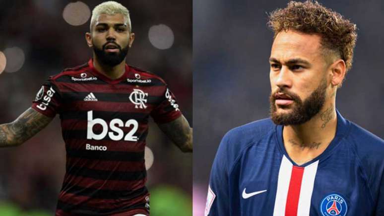 Gabigol e Neymar foram revelados pelo Santos (Fotos: AFP)