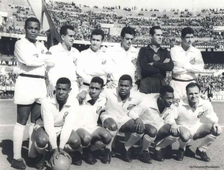 Ordem: Lima, Zito, Dalmo, Calvet, Gylmar, Mauro, Dorval, Mengálvio, Coutinho, Pelé e Pepe (Divulgação/Santos FC)