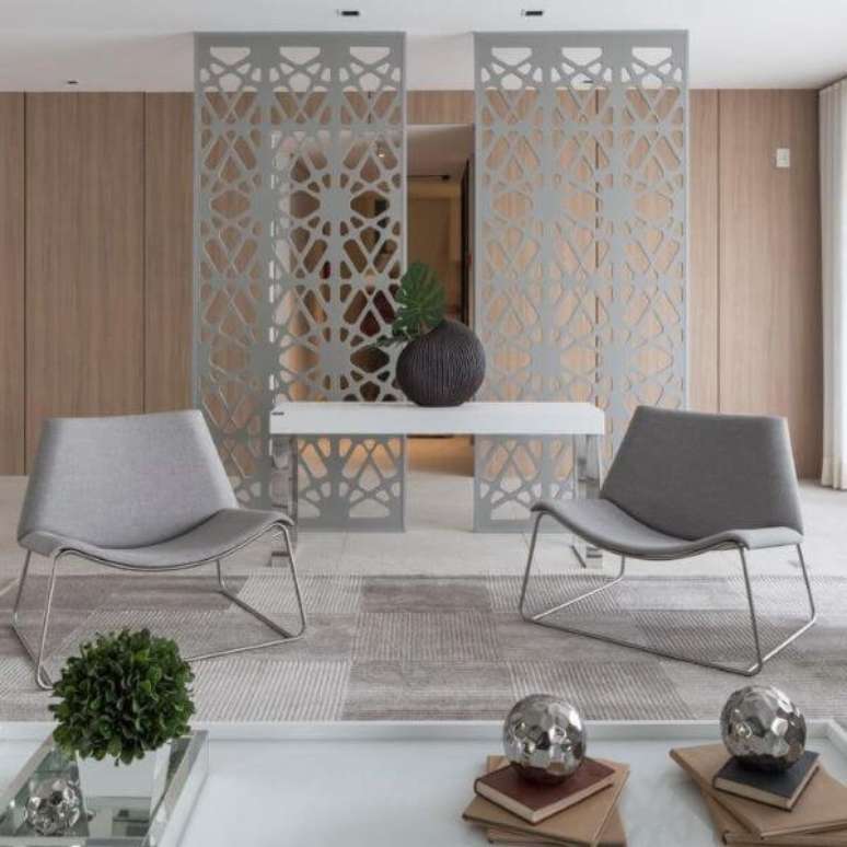 53. Aparador para sala clean e sofisticada &ndash; Via: Pinterest