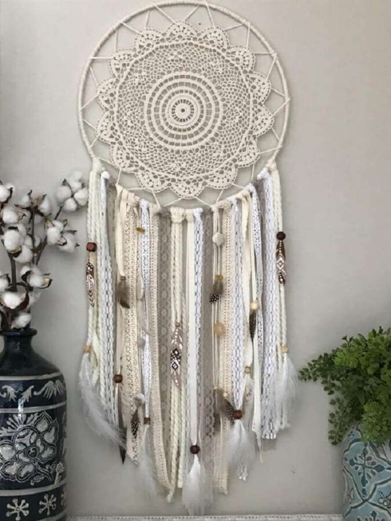 43. O filtro dos sonhos tamb&eacute;m s&atilde;o usados para purificar as energias do ambiente &ndash; Foto: Etsy