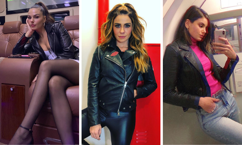 Looks das famosas com jaqueta preta (Fotos: Instagram/Reprodu&ccedil;&atilde;o)