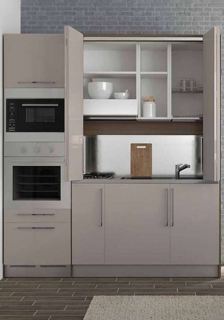 35. Decora&ccedil;&atilde;o para cozinha modulada pequena &ndash; Foto: Archilovers