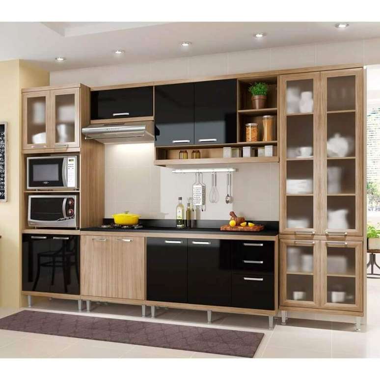 55. Móveis modulados para cozinha simples – Foto: Mobly