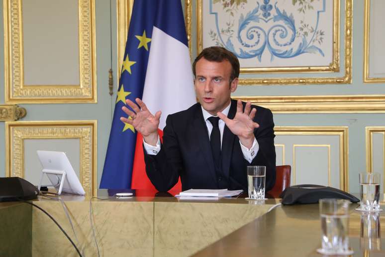 Presidente francês, Emmanuel Macron
08/04/2020
Ludovic Marin/Pool via REUTERS