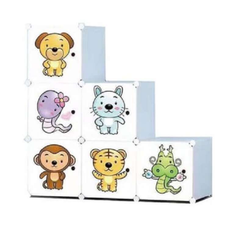 33. Organizador de brinquedos e sapateira com design modular. Fonte: Pinterest