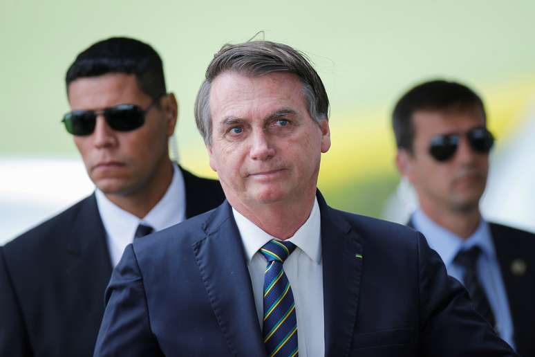 Presidente Jair Bolsonaro no Palácio da Alvorada, em Brasília
14/04/2020
 REUTERS/Adriano Machado
