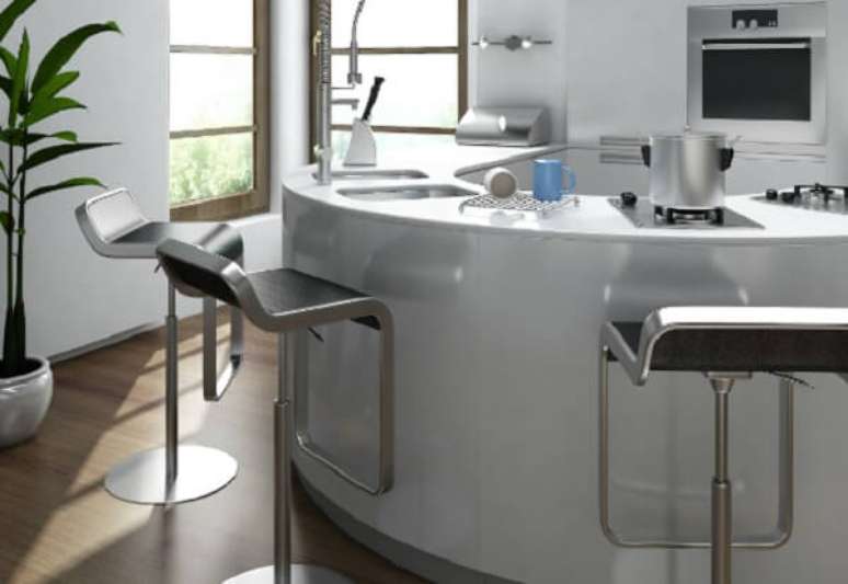 44. Modelos de banquetas modernas transmitem personalidade ao ambiente &ndash; Foto: Zap em casa