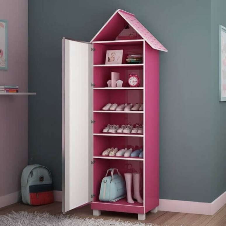 20. Sapateira infantil com design de casinha. Fonte: Pinterest