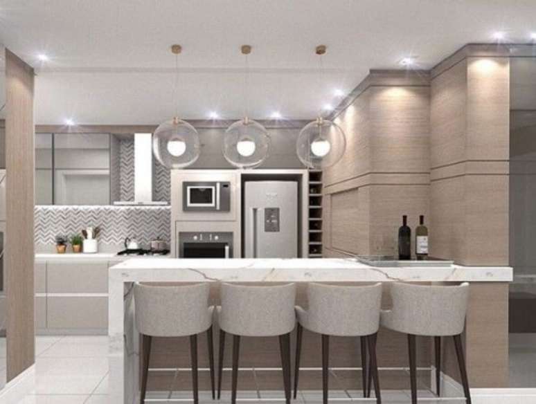 69. Banqueta baixa para cozinha uma boa escolha para economizar espa&ccedil;o &ndash; Revista Viva Decora