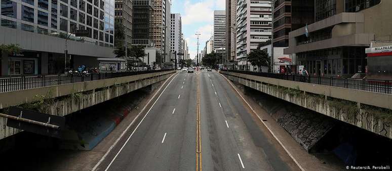 Quarentena esvaziou ruas de São Paulo