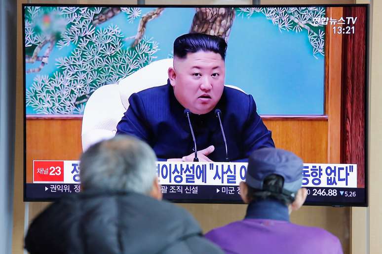 L&iacute;der da Coreia do Norte, Kim Jong Un. 21/4/2020. REUTERS/Heo Ran