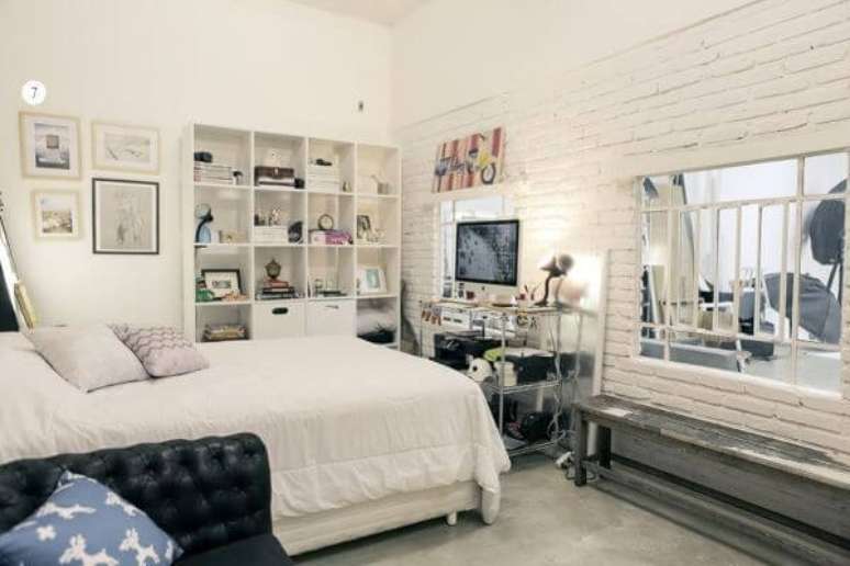 12. Revestimento para quarto com tijolinho branco – Via: Casa Aberta