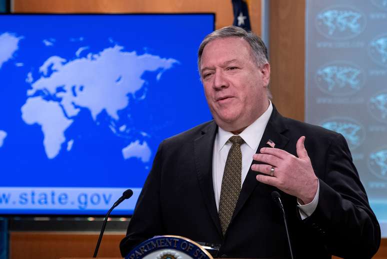 Secretário de Estado norte-americano, Mike Pompeo
22/04/2020
Nicholas Kamm/Pool via REUTERS/