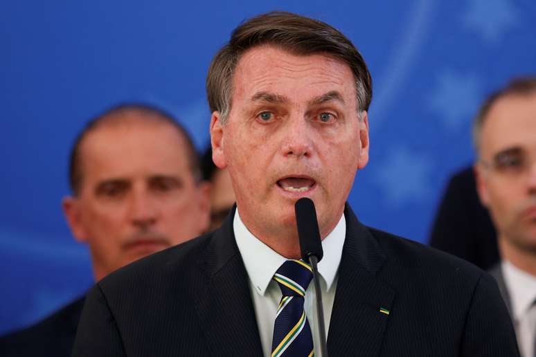 Presidente Jair Bolsonaro faz pronunciamento no Palácio do Planalto
24/04/2020
REUTERS/Ueslei Marcelino